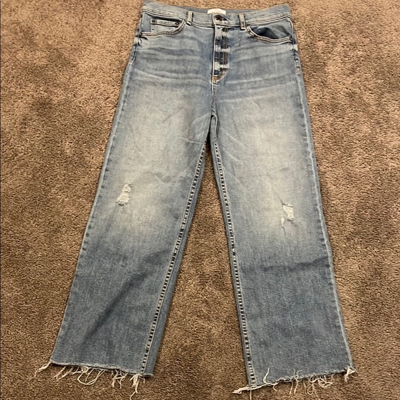 ASKK NY Denim - ASKK NY Blue Cropped Straight Leg Jeans size 8
